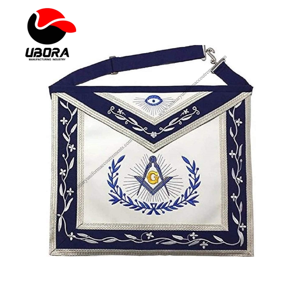 Lodge Masonic Master Mason Embroidery Freemasons Apron Lambskin